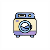 A washing machine icon on a white background vector