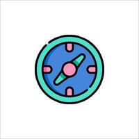 A colorful icon of a compass vector