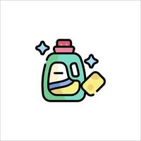 A bottle of laundry detergent with a star on it vector