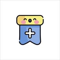 A cartoon character with a plus sign on it vector
