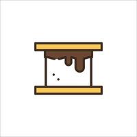 A chocolate bar with a white background vector