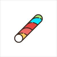 A colorful candy cane icon on a white background vector