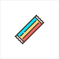 A colorful candy bar icon on a white background vector