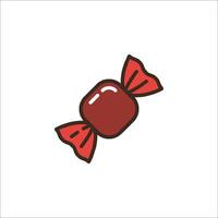 A red candy bar icon on a white background vector