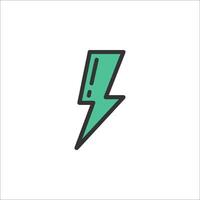A lightning bolt icon on a white background vector