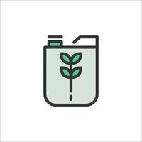 A plant in a bottle icon vector