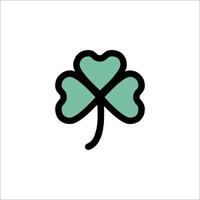 A green clover leaf icon on a white background vector