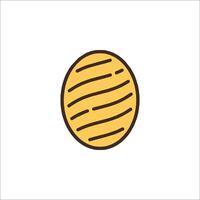 An egg icon in a line style vector