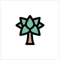 A tree icon with leaves on it vector