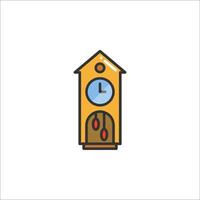 A clock icon with a pendulum and a pendulum vector