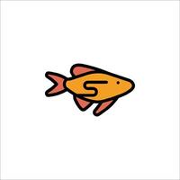 A fish icon on a white background vector
