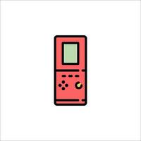 A red game console icon on a white background vector