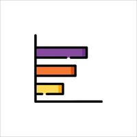 A bar chart icon on a white background vector