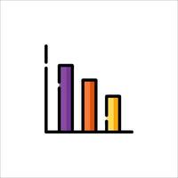 Bar graph icon vector