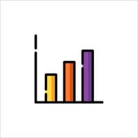 Bar graph icon vector