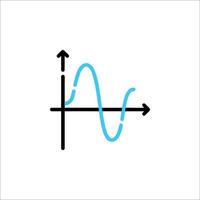A wave is shown with an arrow pointing up vector
