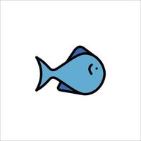 A fish icon in a simple style vector