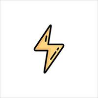 A lightning bolt icon on a white background vector
