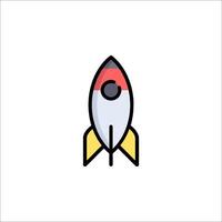 A rocket icon on a white background vector