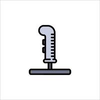 A black and white illustration of a screwdriver vector