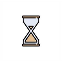 An hourglass icon on a white background vector