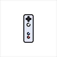A wii remote is shown in a flat style vector
