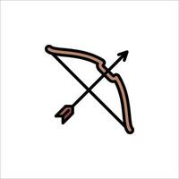 A bow and arrow icon on a white background vector