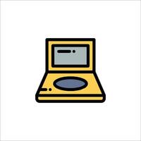A laptop computer icon on a white background vector