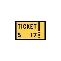 Ticket icon on white background vector