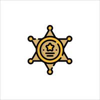 A sheriff's badge icon on a white background vector