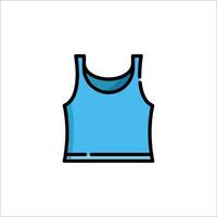 A blue tank top icon on a white background vector
