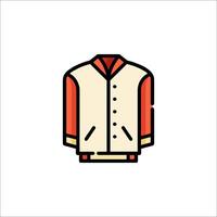 A jacket icon in a line style vector