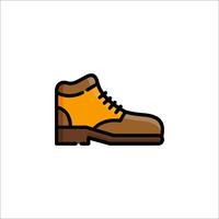 A shoe icon with a brown boot on it vector