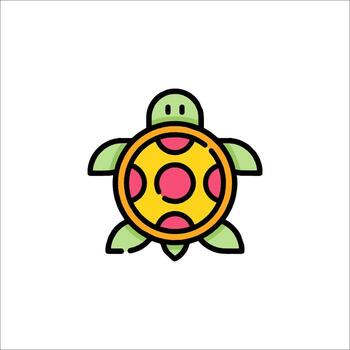 un Tortuga con un Pizza cáscara en sus espalda vector