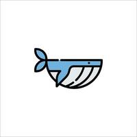 A whale icon on a white background vector