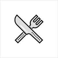 Knife and fork icon vector