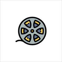 A movie reel icon on a white background vector