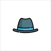 A hat icon in a flat style vector