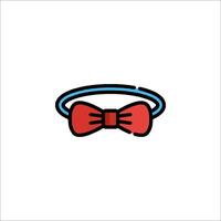 A bow tie logo with a red bow vector
