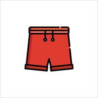 A red shorts icon on a white background vector