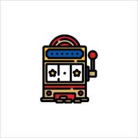 Slot machine icon illustration vector