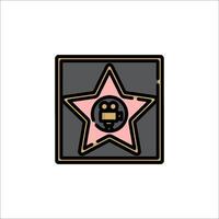 A star with a robot on it vector