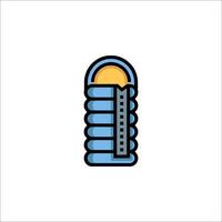 A thermometer icon with a thermometer in the middle vector
