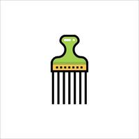 A comb icon on a white background vector