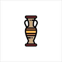 Ancient greek vase icon on white background vector