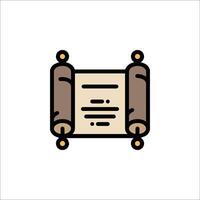 A scroll icon on a white background vector