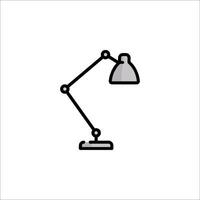 A lamp with a light on it on a white background vector