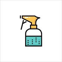 A spray bottle with a spray nozzle and a spray nozzle icon vector