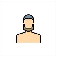 A man with a beard and a beard icon vector