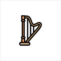 A harp icon on a white background vector